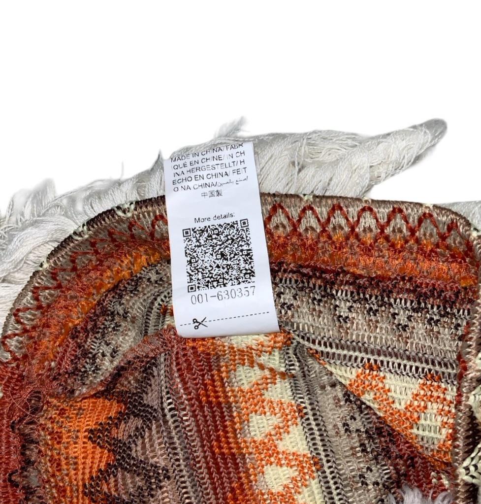 90s y2k 'EMERY ROSE' ORANGE BROWN EMBROIDERED FESTIVAL BOHO MINI SUMMER DRESS XS