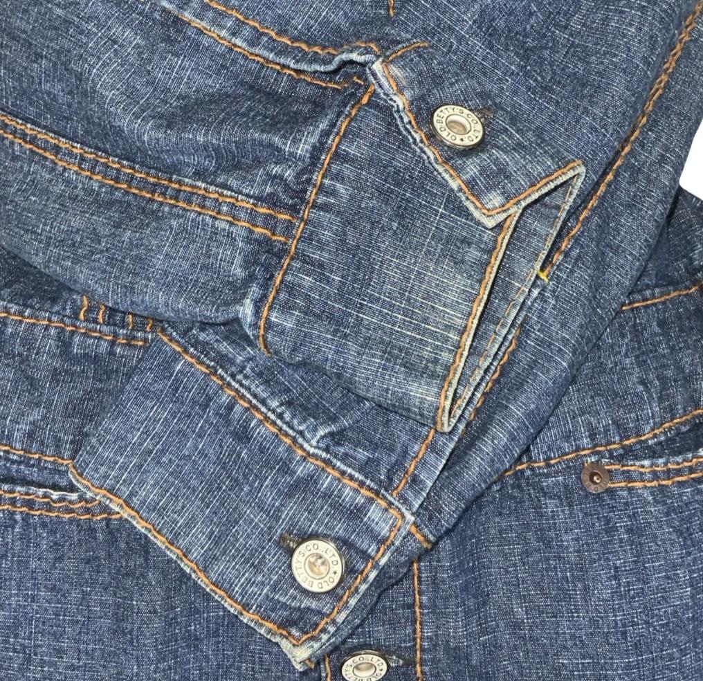 VTG 90s Y2K 'OLD BETTY'S' DARK BLUE BUTTON-UP DENIM LONG SLEEVED DRESS S 8