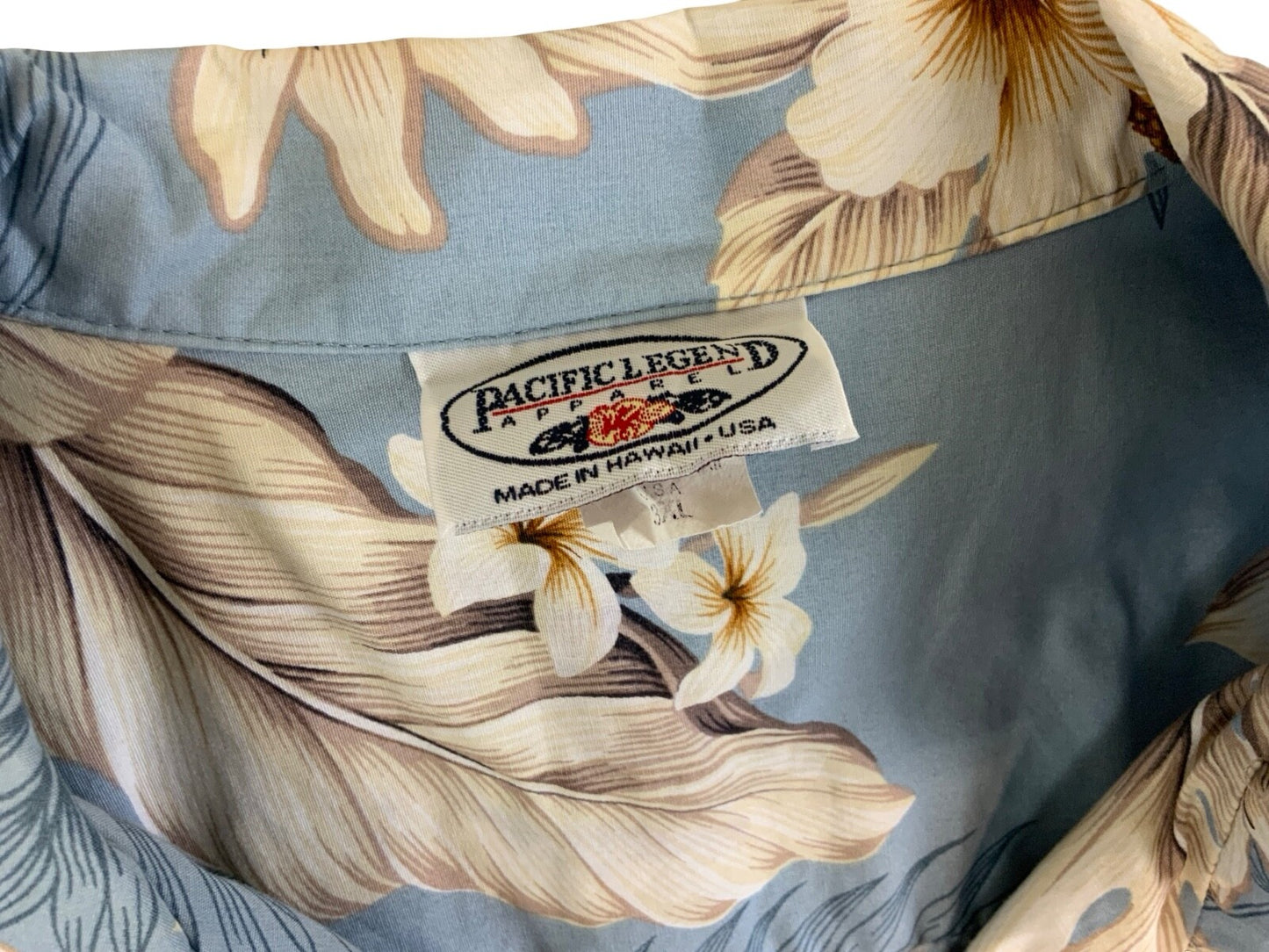 VTG PACIFIC LEGEND HAWAIIAN MADE ALOHA SHIRT COTTON TIKI ROCKABILLY 3XL 50”
