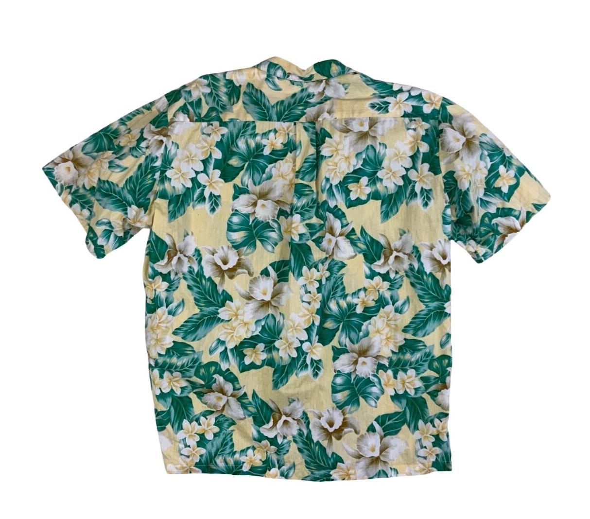 VTG PARADISE BAY HAWAIIAN MADE ALOHA SHIRT COTTON TIKI ROCKABILLY L 44”