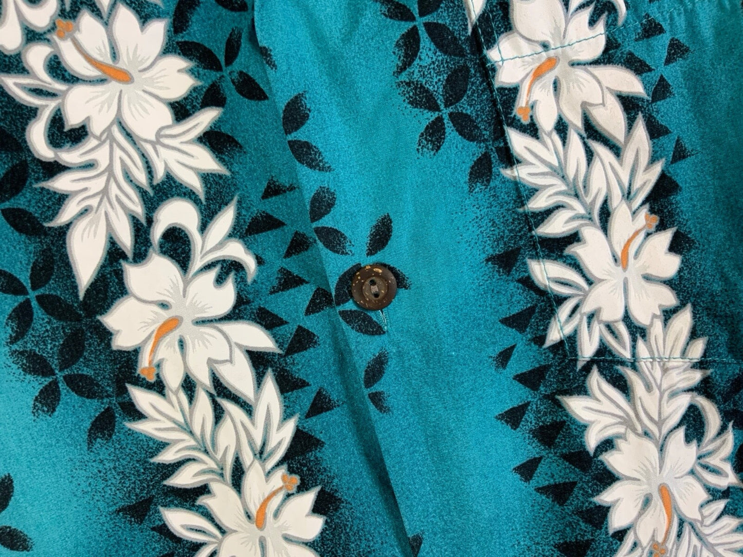 VTG BLUE HAWAII HAWAIIAN MADE ALOHA SHIRT COTTON TIKI ROCKABILLY ELVIS S 38”