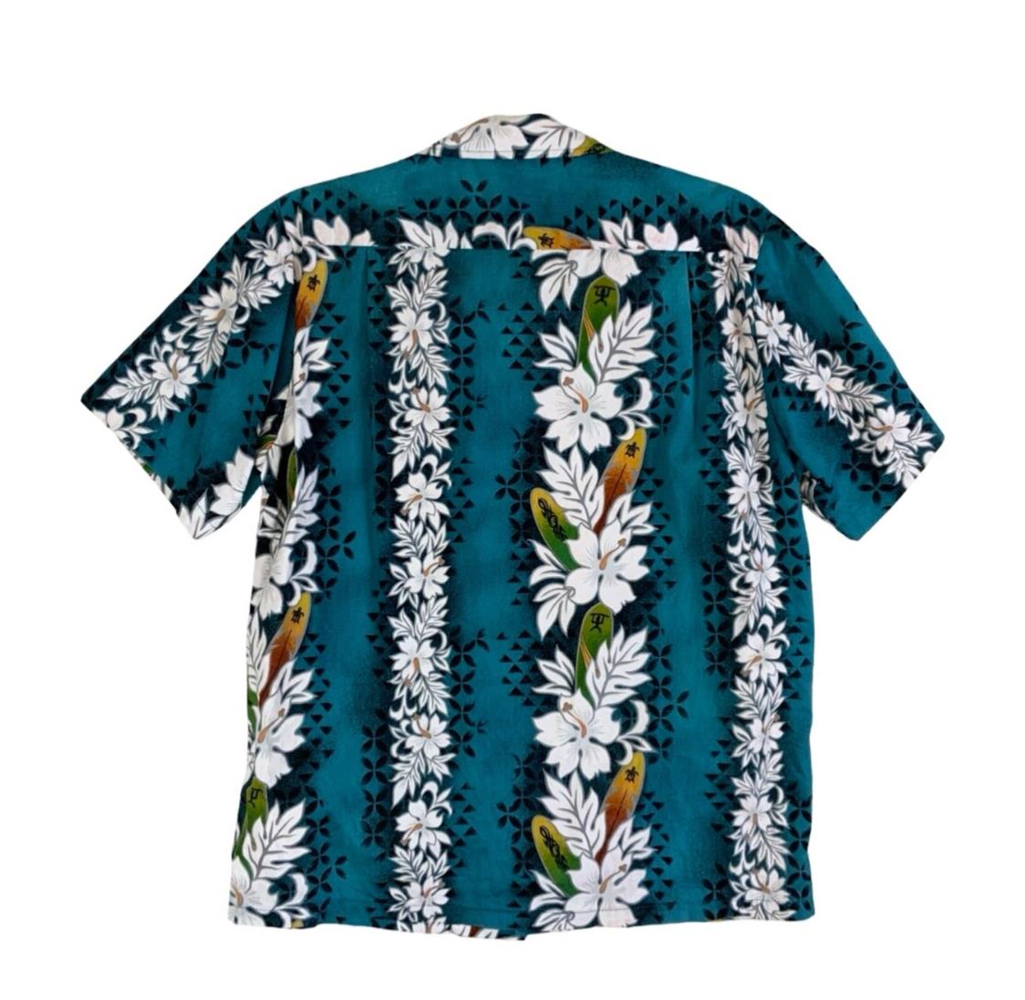 VTG BLUE HAWAII HAWAIIAN MADE ALOHA SHIRT COTTON TIKI ROCKABILLY ELVIS S 38”