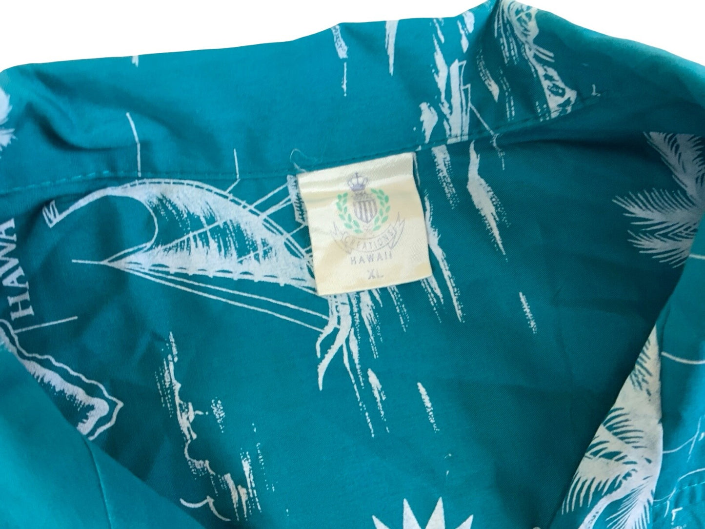 VTG REYN ROYAL CREATIONS HAWAIIAN MADE ALOHA SHIRT COTTON TIKI ROCKABILLY XL 44”
