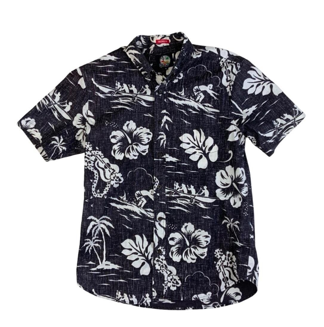 VTG REYN SPOONER HAWAIIAN MADE ALOHA SHIRT COTTON TIKI ROCKABILLY M 40”