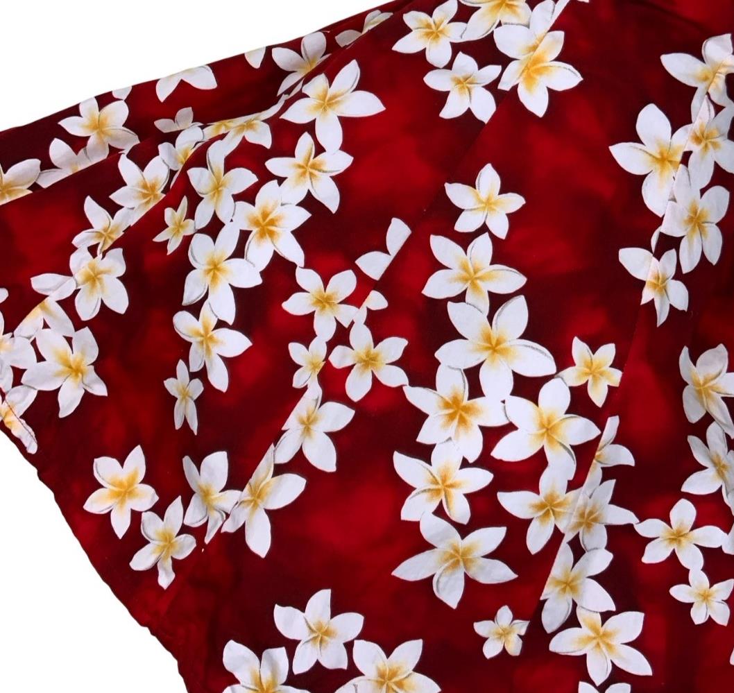 VTG 90 ROYAL HAWAIIAN CREATIONS RED WHITE FLORAL MINI BEACH SUMMER DRESS S 8 10