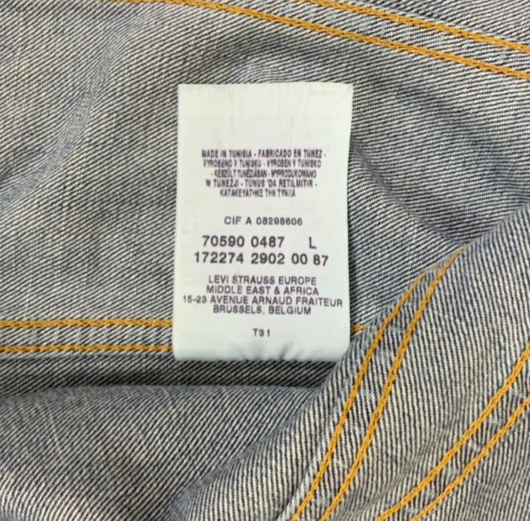 VTG 90s 00s y2k LEVI'S 'FOR GIRLS' STONE WASHED DISTRESSED DENIM JACKET SMALL 10