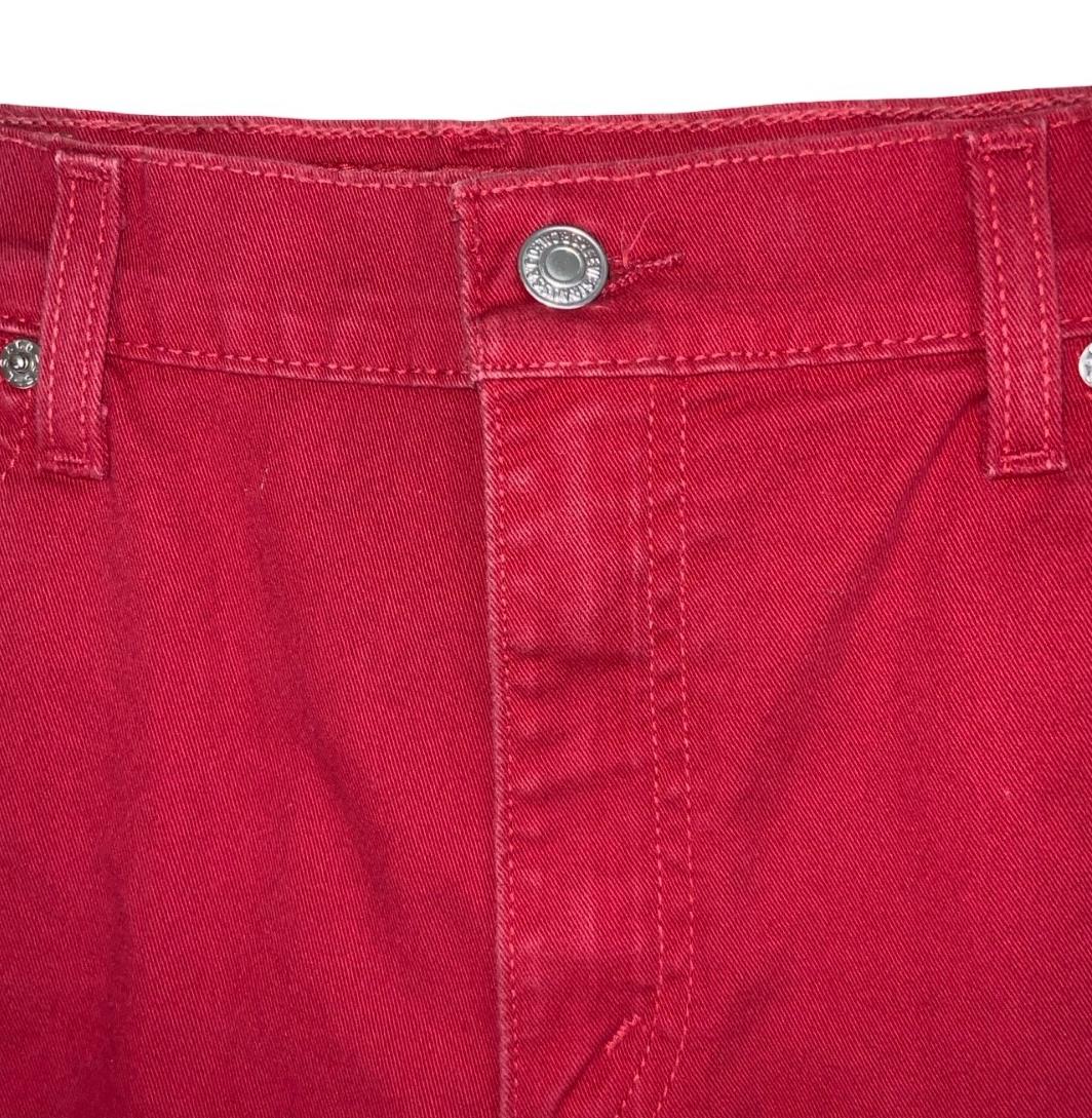 VTG 90s y2k LEVI'S RED LOW-RISE SUMMER HOLIDAY BEACH MOM DENIM SHORTS S 10