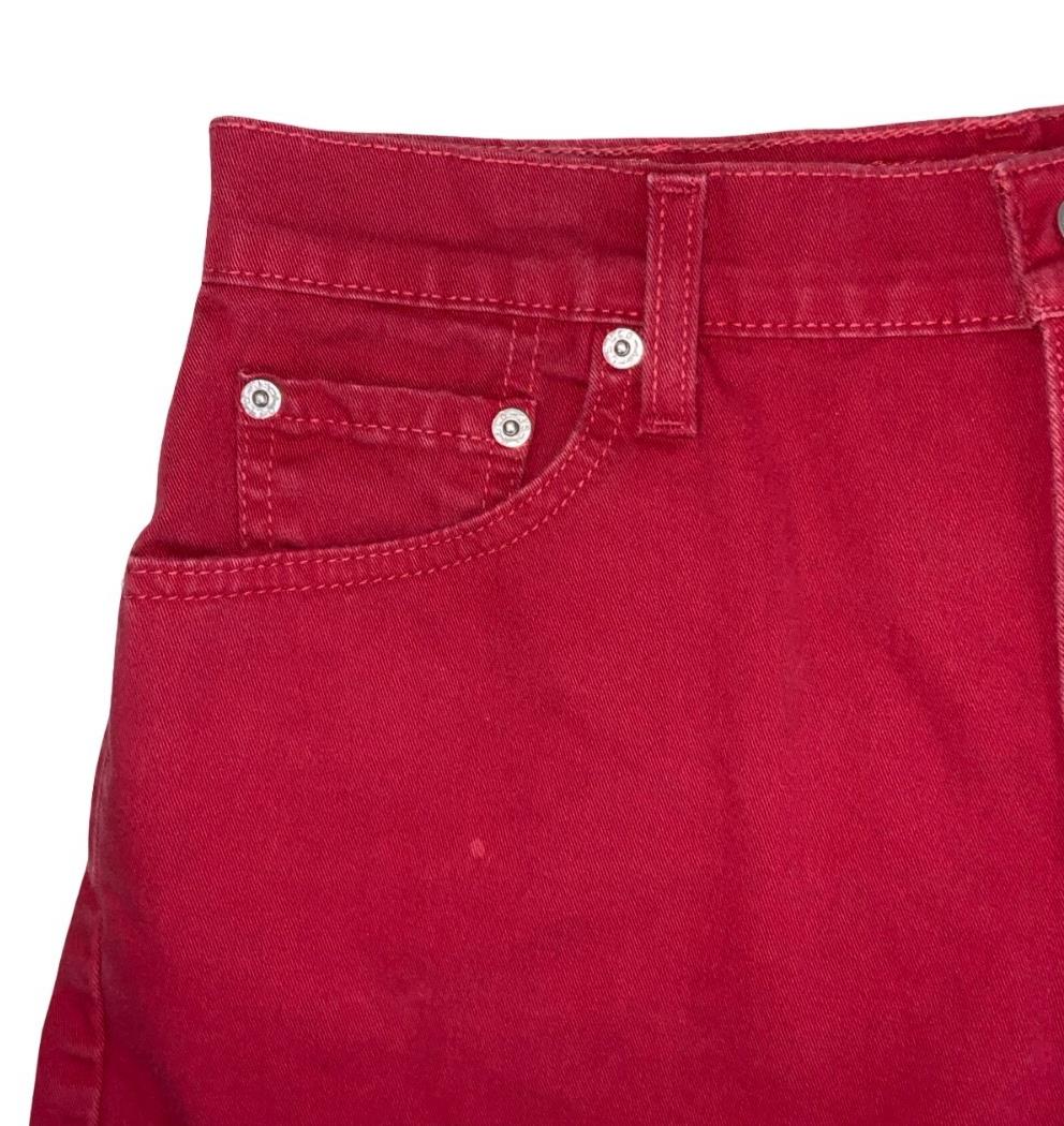 VTG 90s y2k LEVI'S RED LOW-RISE SUMMER HOLIDAY BEACH MOM DENIM SHORTS S 10