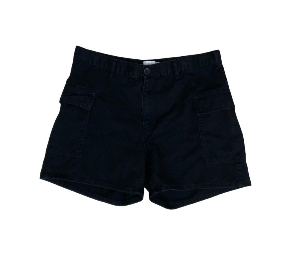 VTG 90s 'CALVIN KLEIN JEANS' BLACK CARGO SUMMER BEACH HOLIDAY HOT PANTS SHORTS M