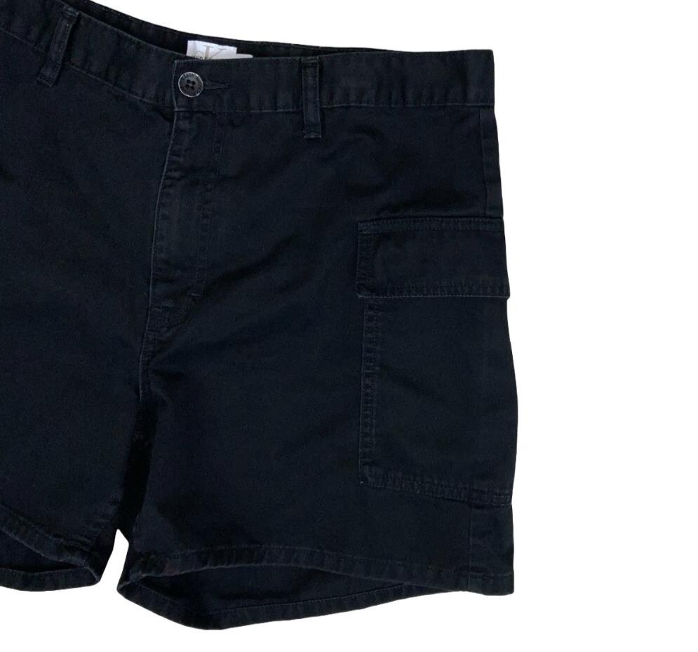 VTG 90s 'CALVIN KLEIN JEANS' BLACK CARGO SUMMER BEACH HOLIDAY HOT PANTS SHORTS M