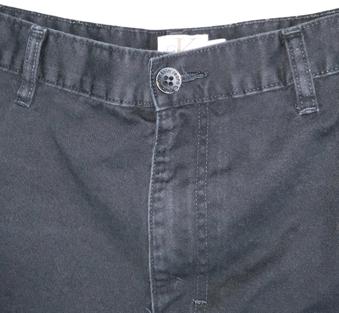 VTG 90s 'CALVIN KLEIN JEANS' BLACK CARGO SUMMER BEACH HOLIDAY HOT PANTS SHORTS M