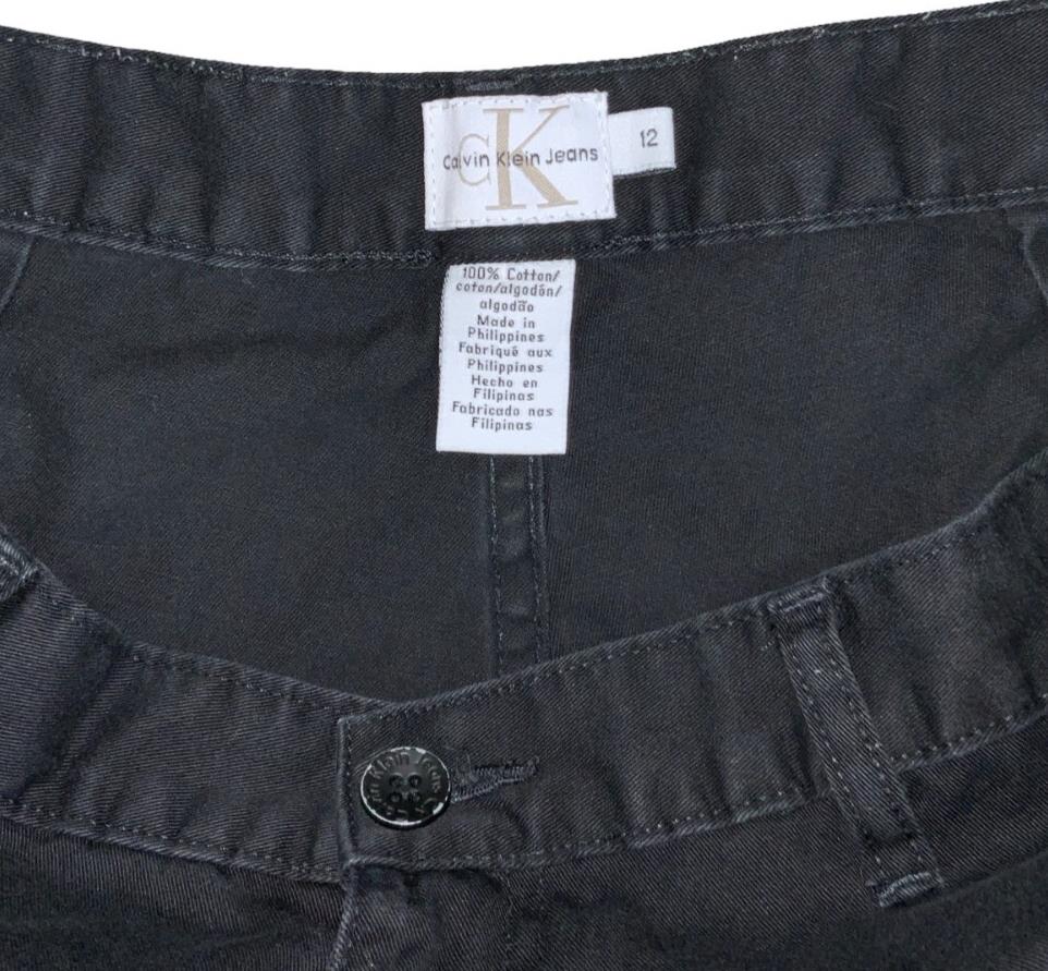VTG 90s 'CALVIN KLEIN JEANS' BLACK CARGO SUMMER BEACH HOLIDAY HOT PANTS SHORTS M