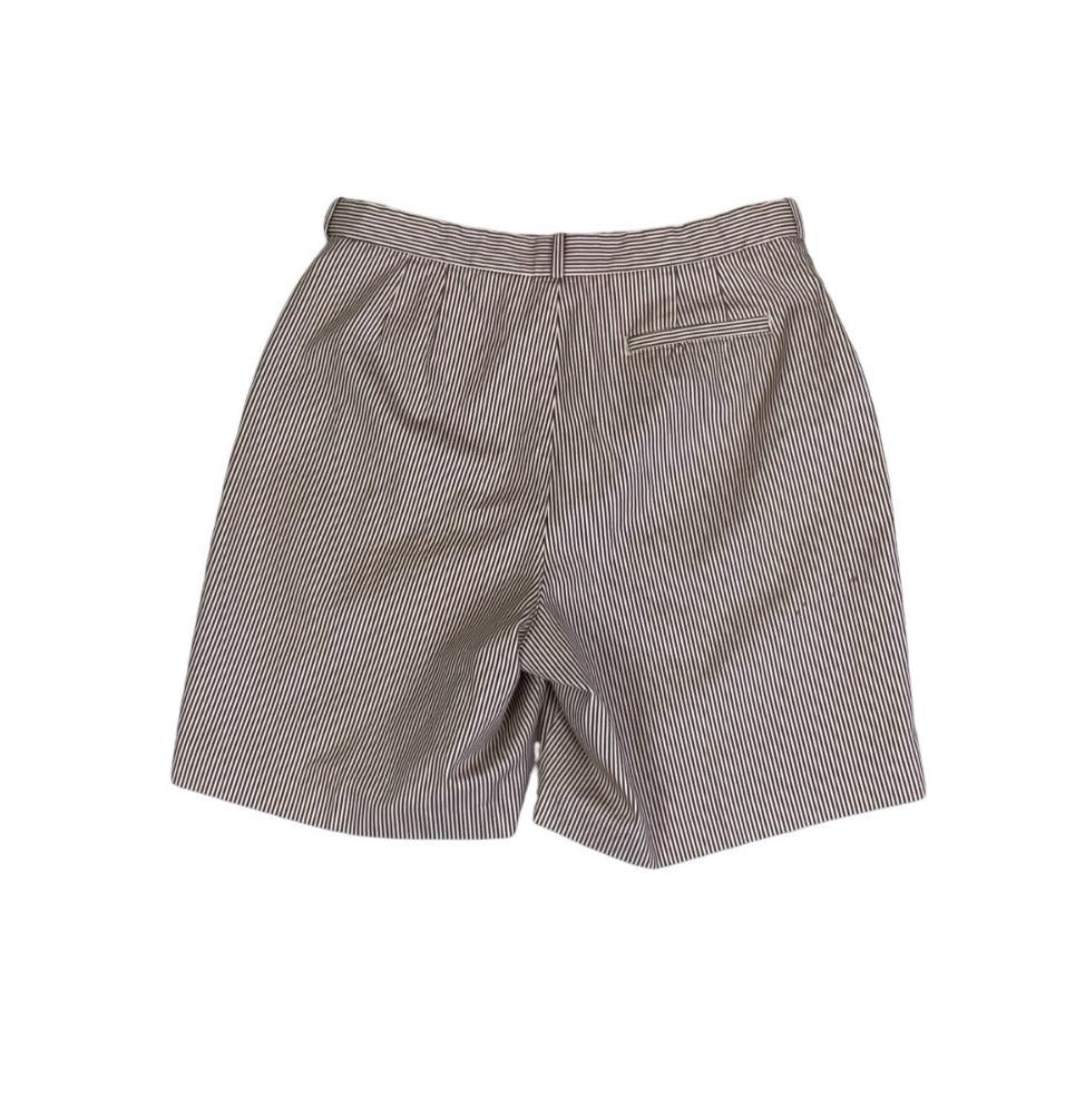 VTG 90s 'EP PRO' BROWN WHITE STRIPE MOM HIGH-WAIST GOLF SUMMER SHORTS SMALL 10