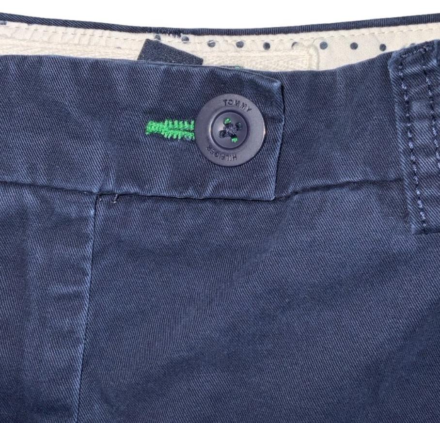 VTG 90s 'TOMMY HILFIGER' NAVY BLUE SUMMER BEACH HOT PANTS SHORT SHORTS S 10