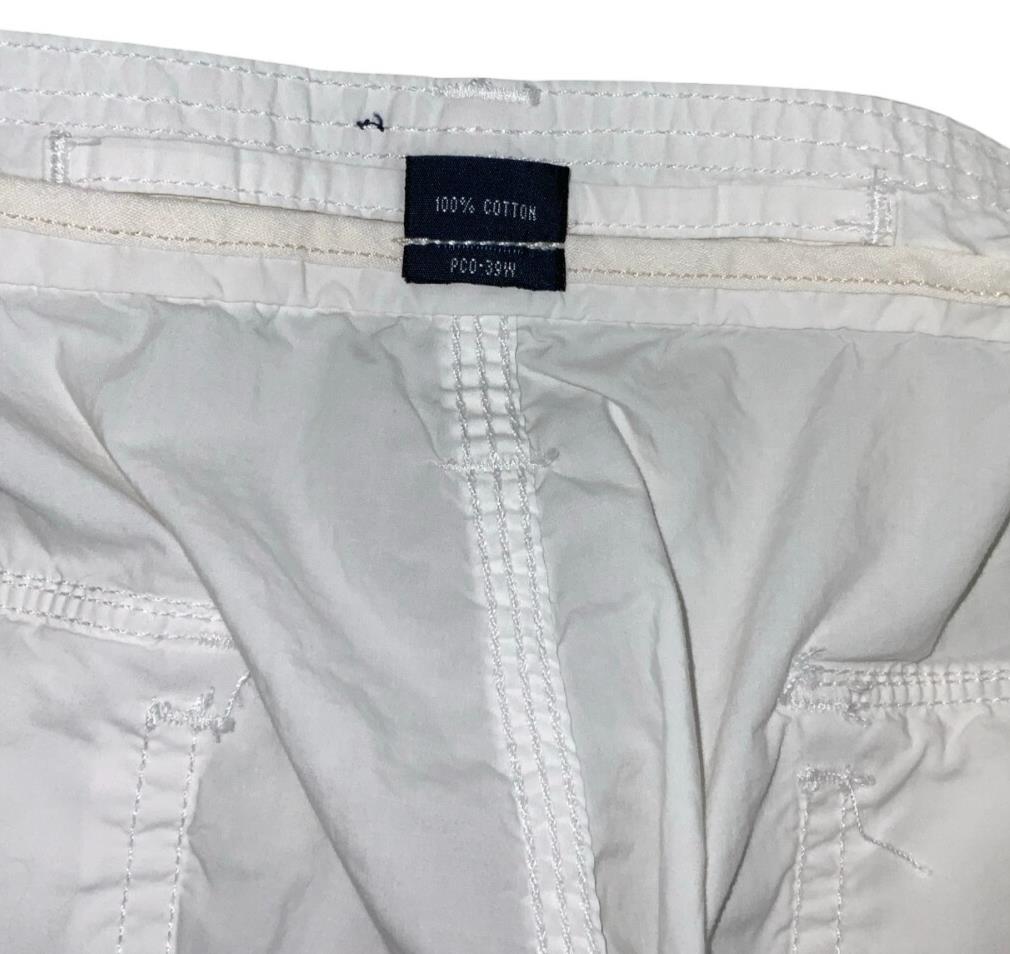 VTG 90s POLO by RALPH LAUREN WHITE CARGO BEACH SUMMER HOLIDAY SHORTS M 14