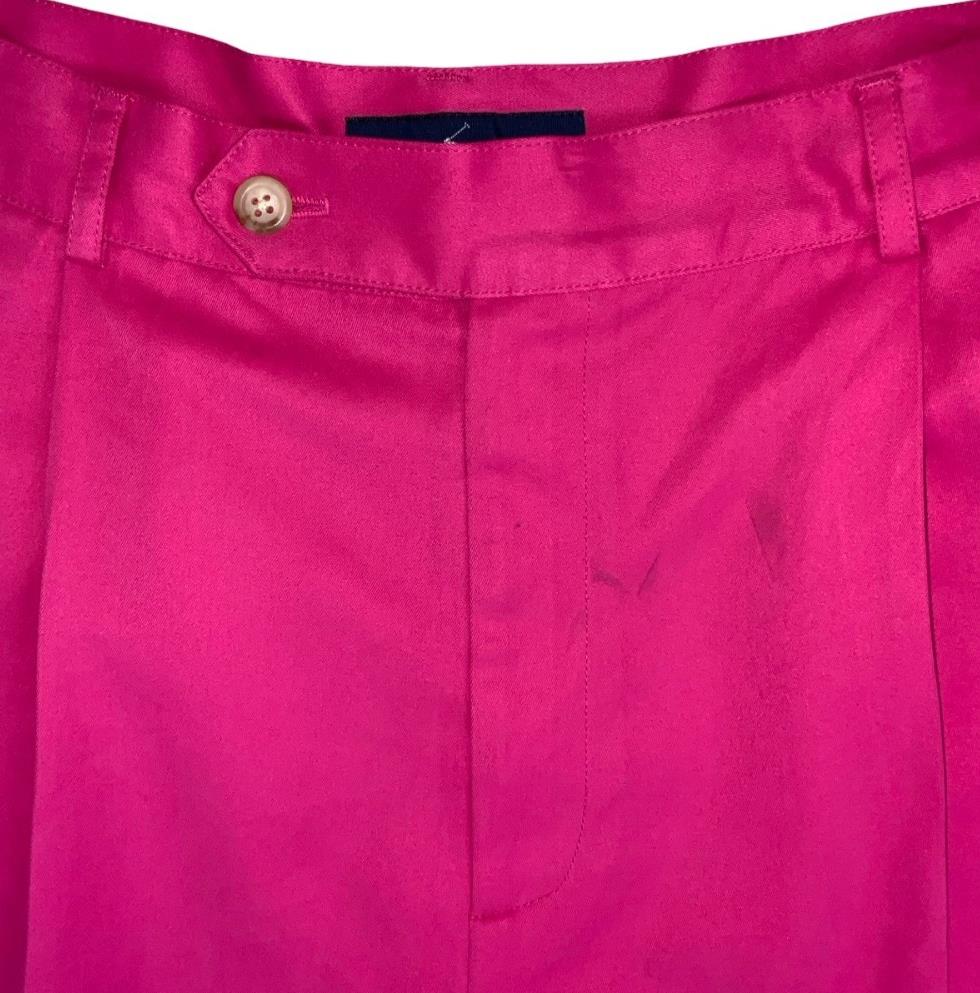 VTG 90s 'RALPH LAUREN' HIGH-WAIST PINK SUMMER DISCO HOLIDAY CHINO SHORTS S 10
