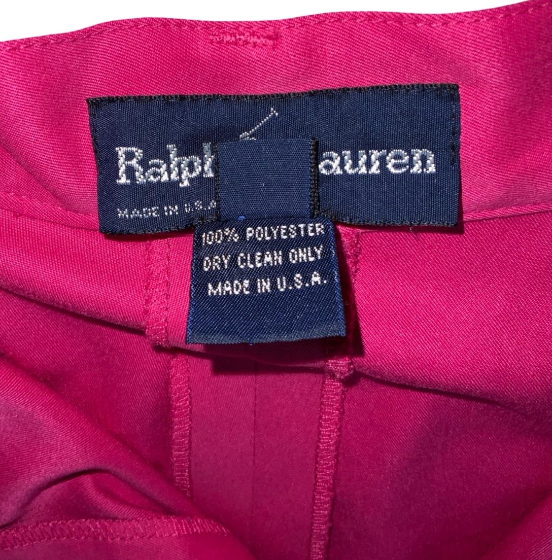 VTG 90s 'RALPH LAUREN' HIGH-WAIST PINK SUMMER DISCO HOLIDAY CHINO SHORTS S 10