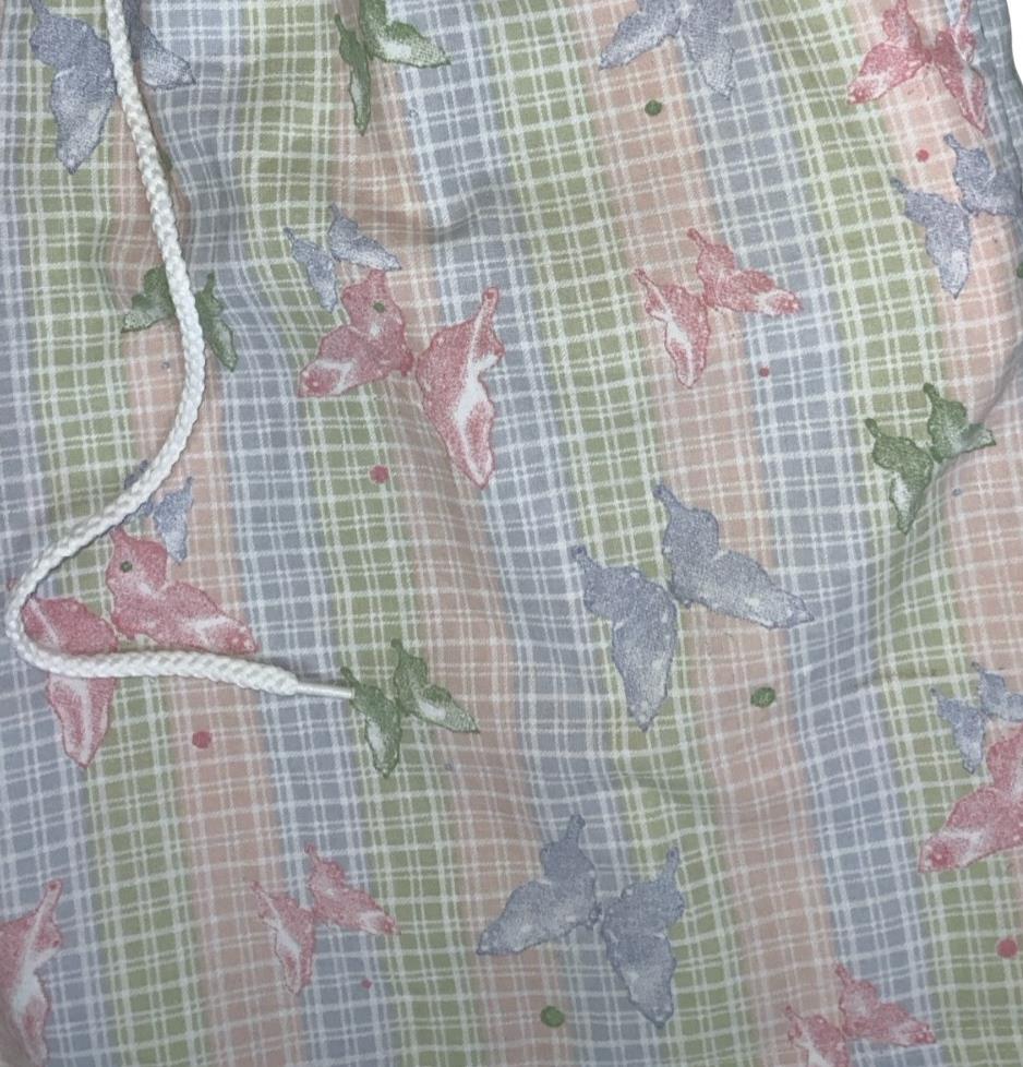 VTG 90s y2k 'BLAIR' PASTEL BUTTERFLY STRIPES PINK BLUE GREEN CASUAL BEACH SHORTS