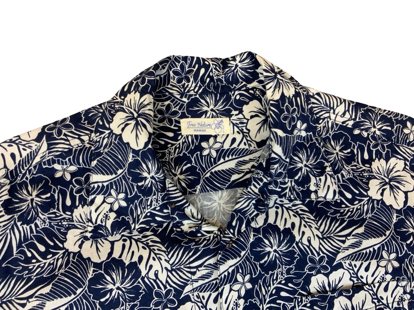 VTG FREE NATURE HAWAIIAN MADE ALOHA SHIRT COTTON TIKI ROCKABILLY HAWAII SMALL