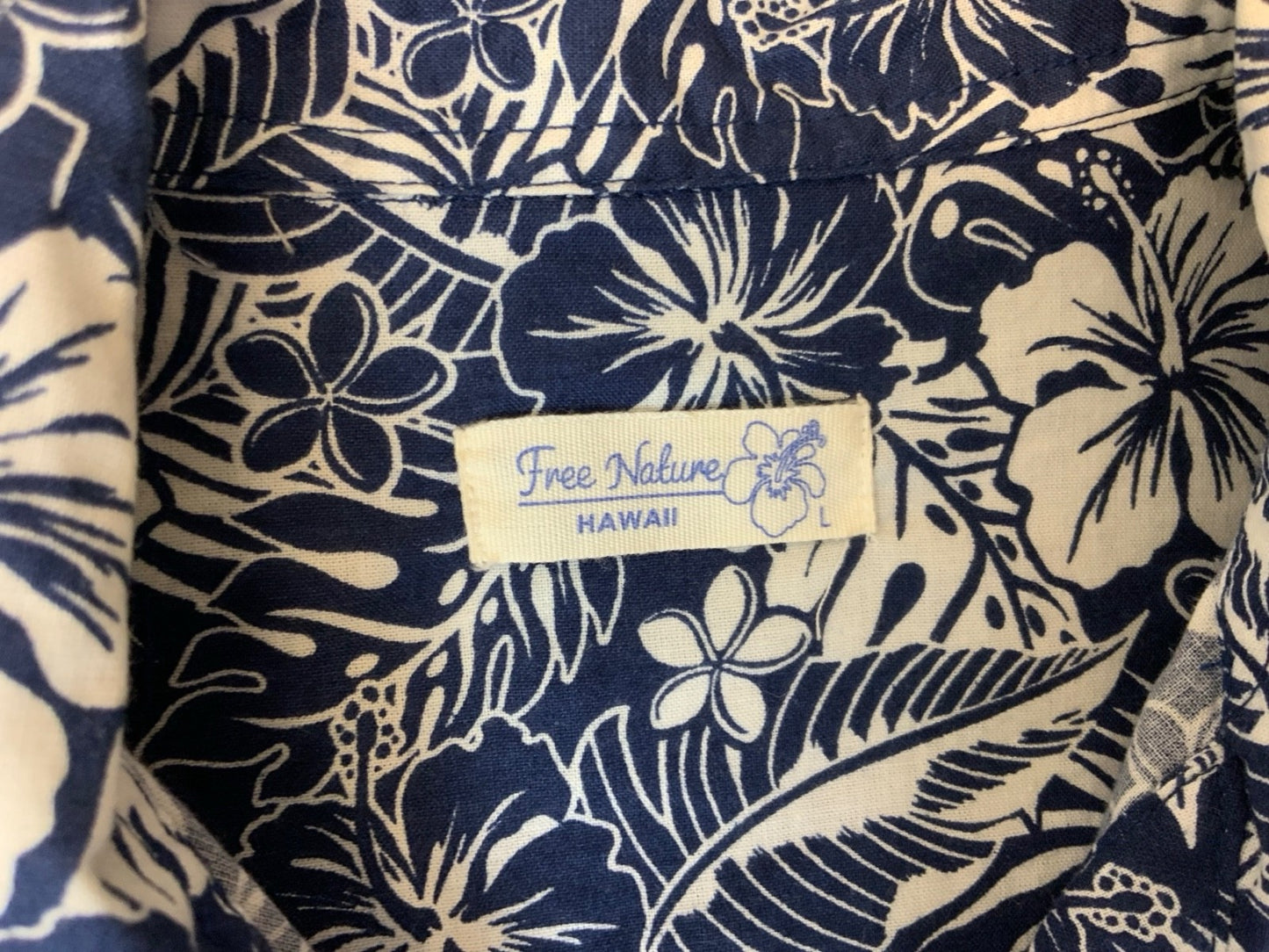 VTG FREE NATURE HAWAIIAN MADE ALOHA SHIRT COTTON TIKI ROCKABILLY HAWAII SMALL