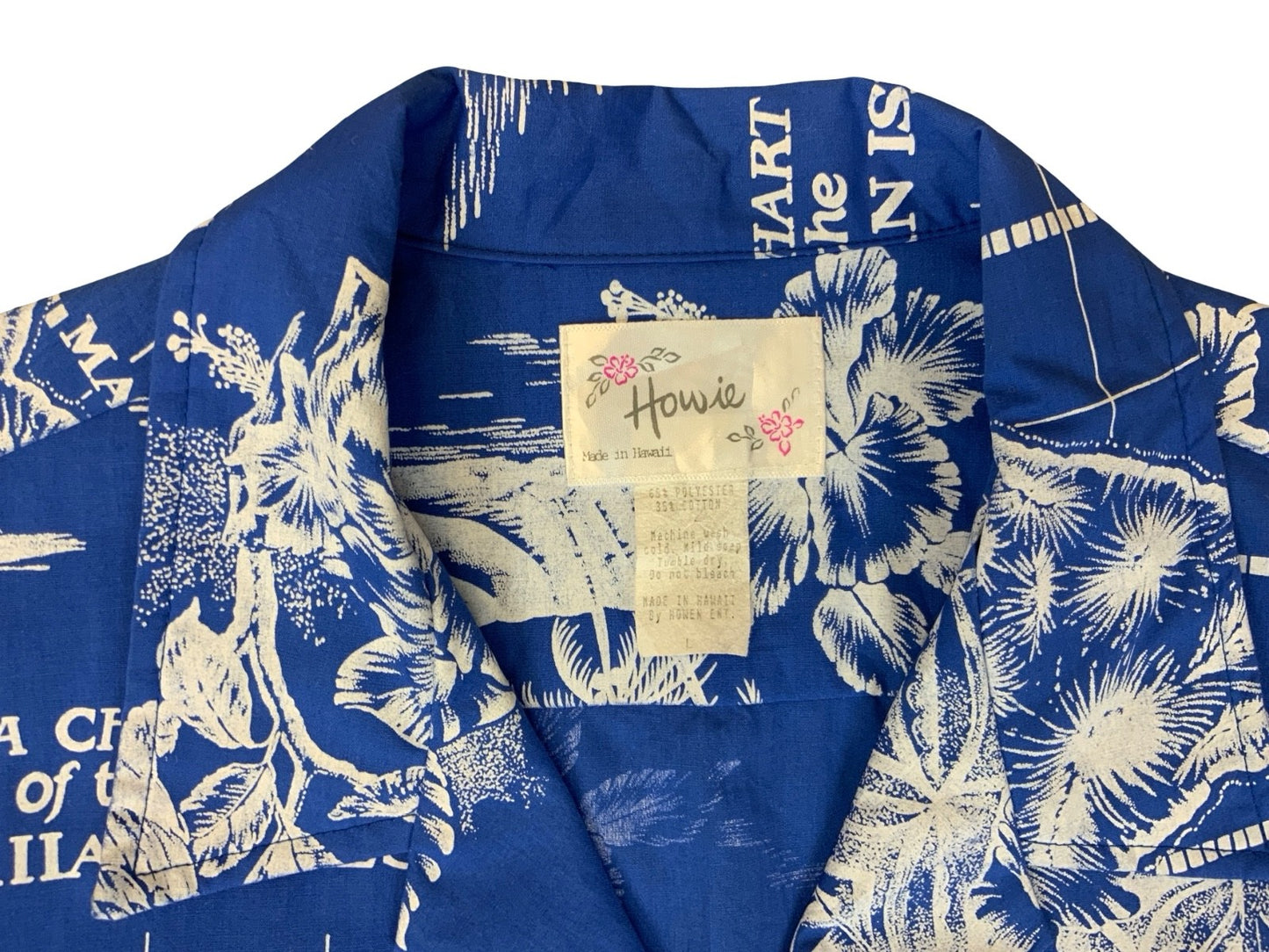VTG HOWIE HAWAIIAN MADE ALOHA SHIRT COTTON TIKI ROCKABILLY HAWAII LARGE XL
