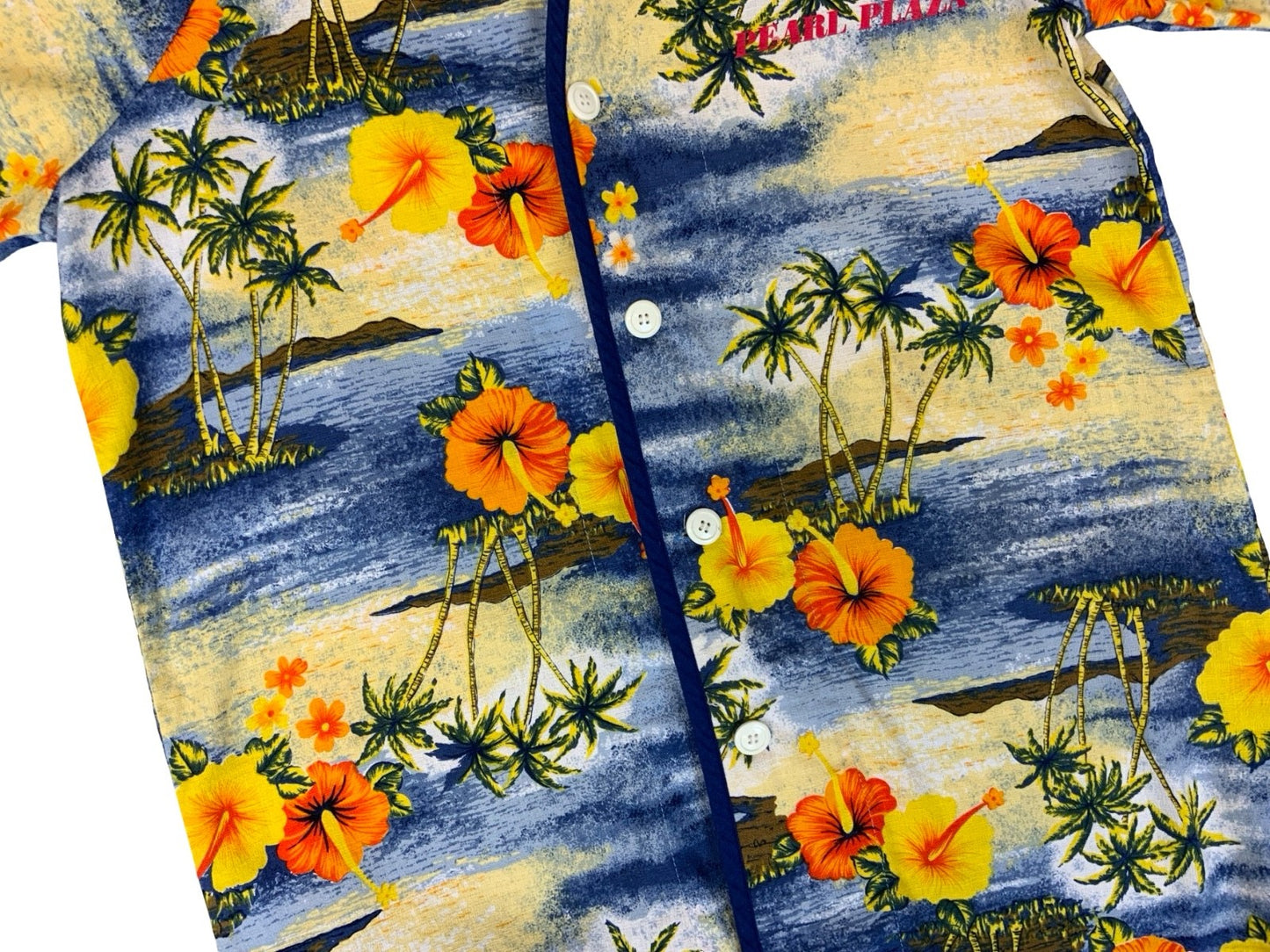 VTG SANTE BARK CLOTH HAWAIIAN MADE ALOHA SHIRT COTTON TIKI ROCKABILLY MEDIUM