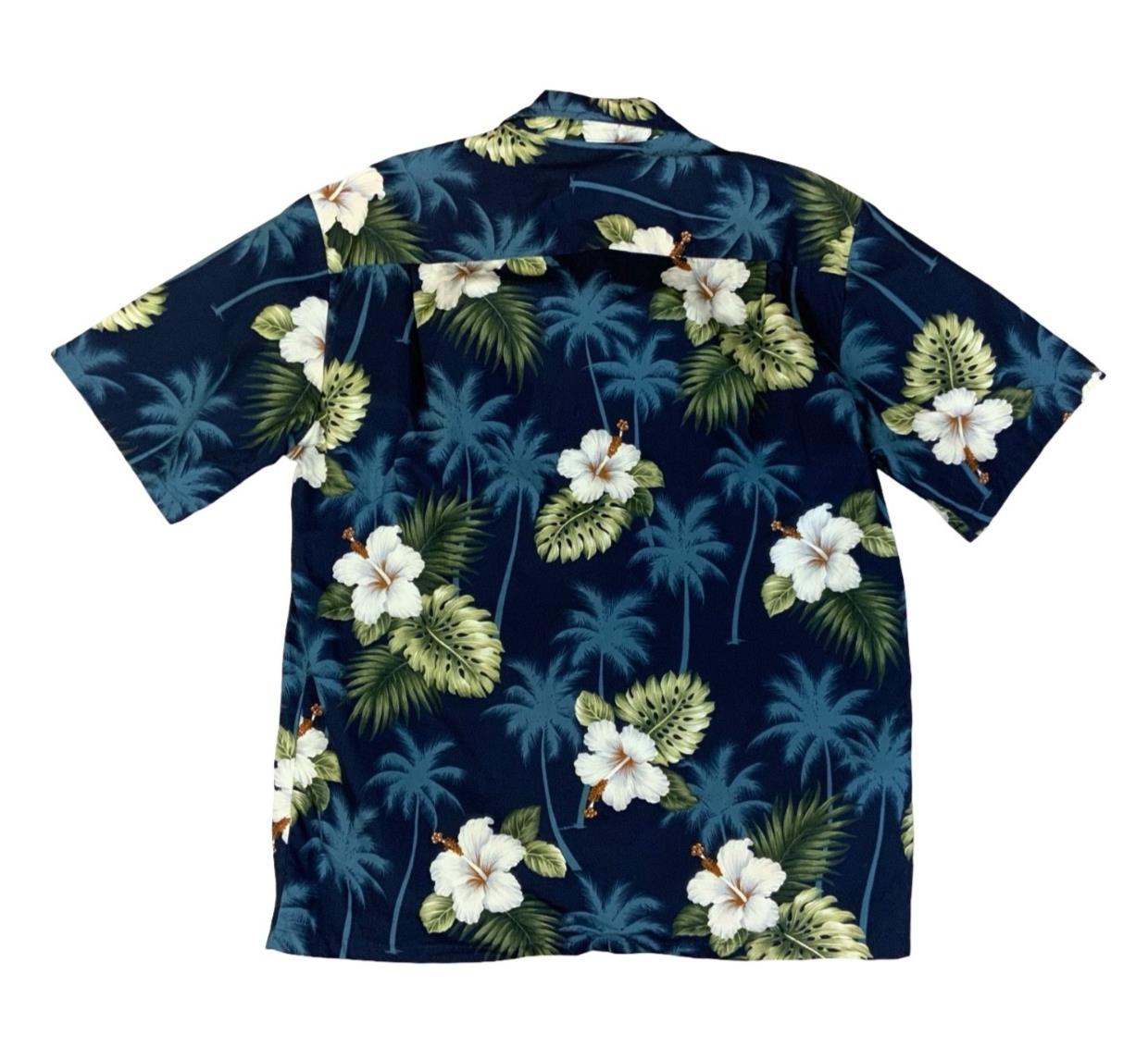 VTG PACIFIC LEGEND HAWAIIAN MADE ALOHA SHIRT COTTON TIKI ROCKABILLY HAWAII LARGE