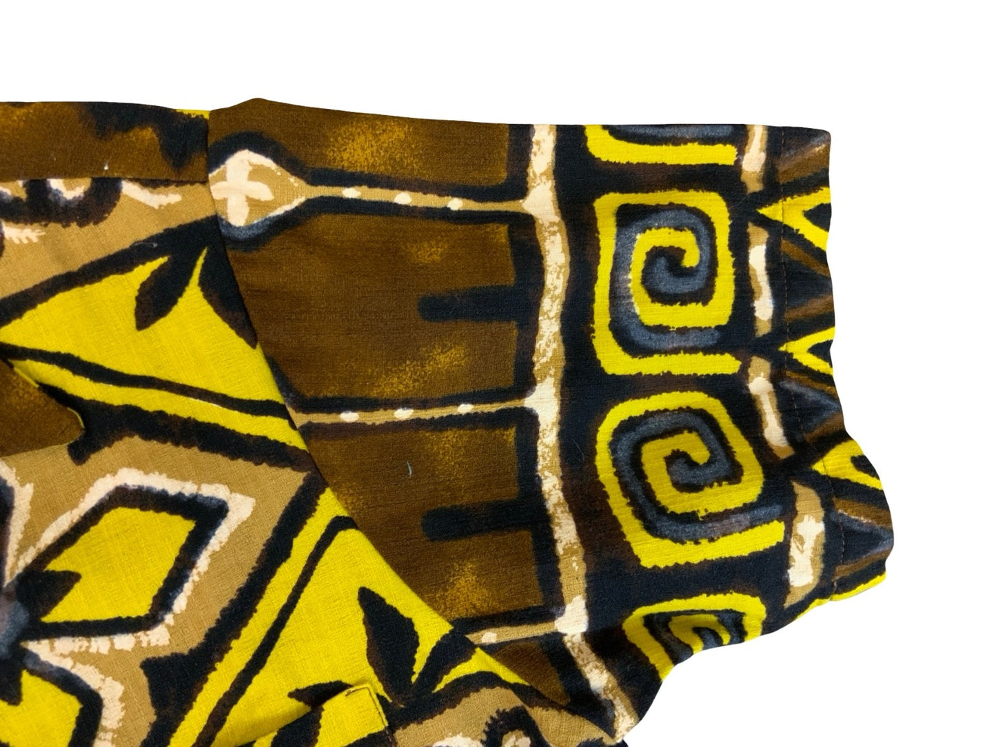 VTG 1960s BARK CLOTH HAWAIIAN MADE ALOHA SHIRT COTTON TIKI ROCKABILLY MEDIUM