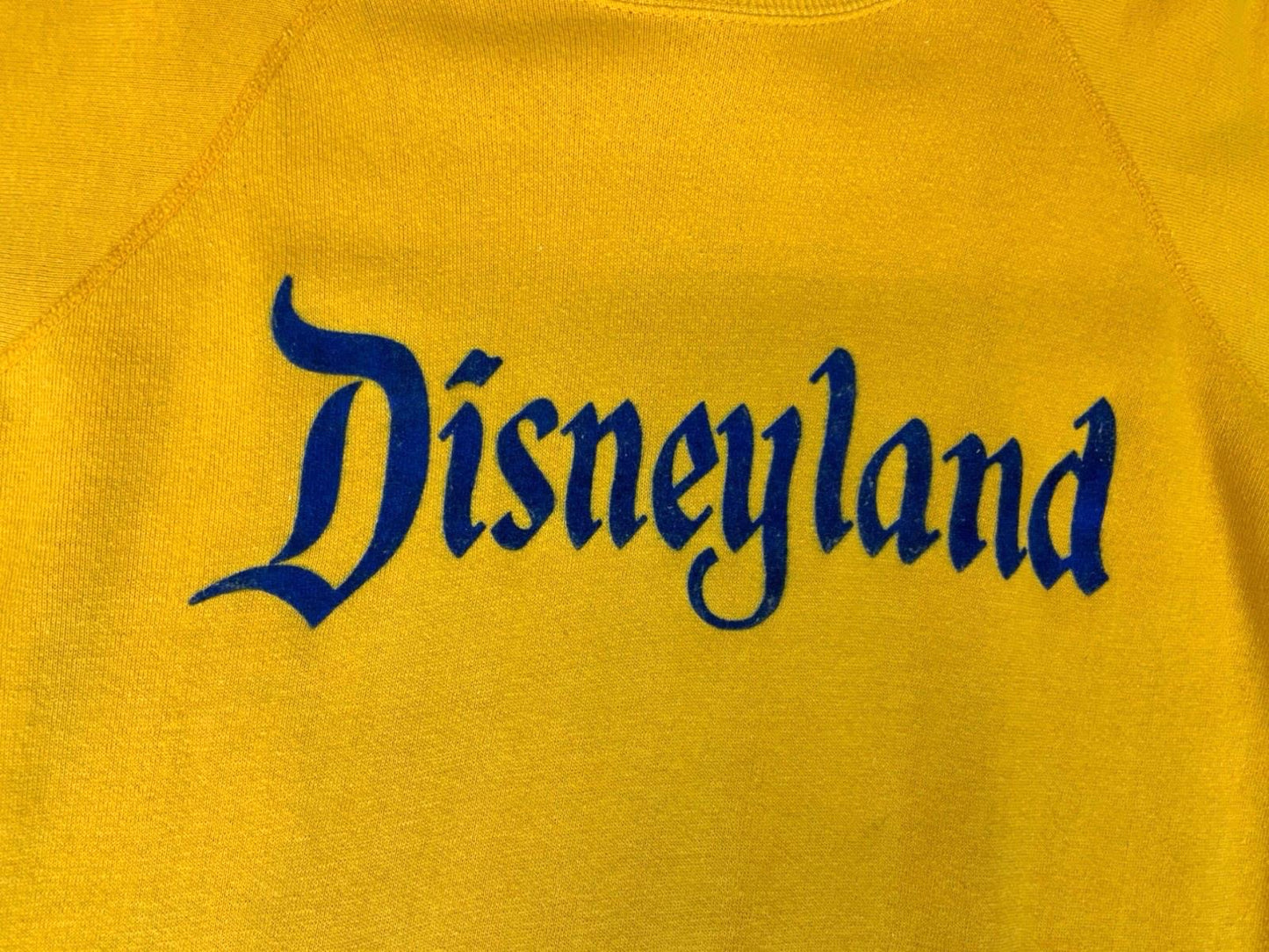 VTG 50s 60s GENUINE USA DISNEYLAND USA SWEATSHIRT REVERSE WEAVE FLOCK LOGO SMALL