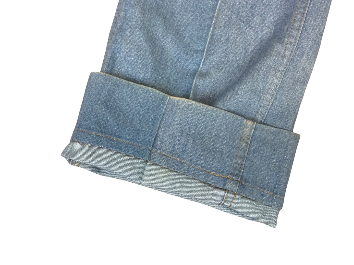 RARE VTG 70s LEVIS FOR MEN ORANGE TAB LIGHT DENIM FLARES JEANS MENS 34” W 31” L