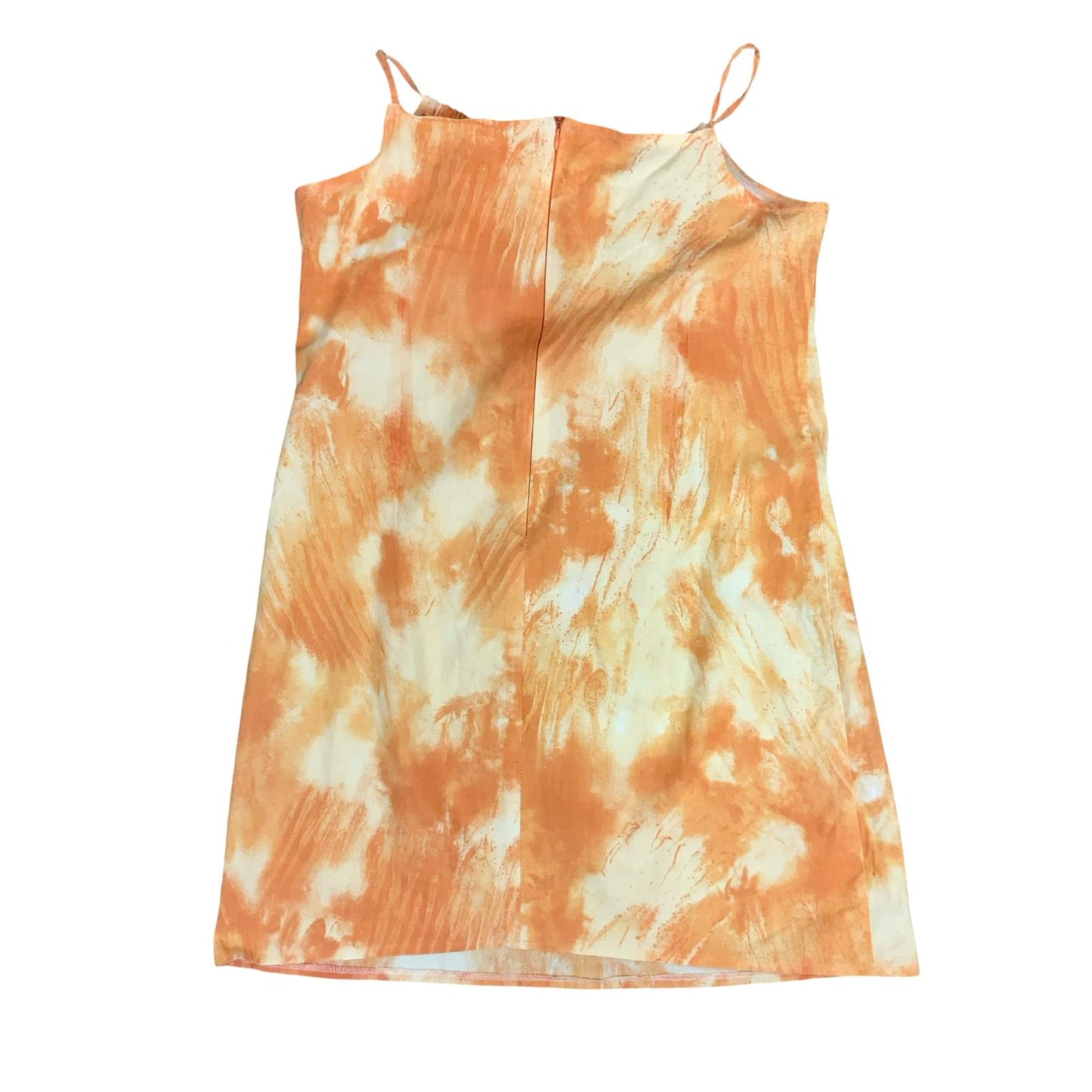 VTG 90s 'MISS SIXTY' ORANGE TIE DYE SLEEVELESS TUNIC BEACH SUMMER DRESS S 8 10