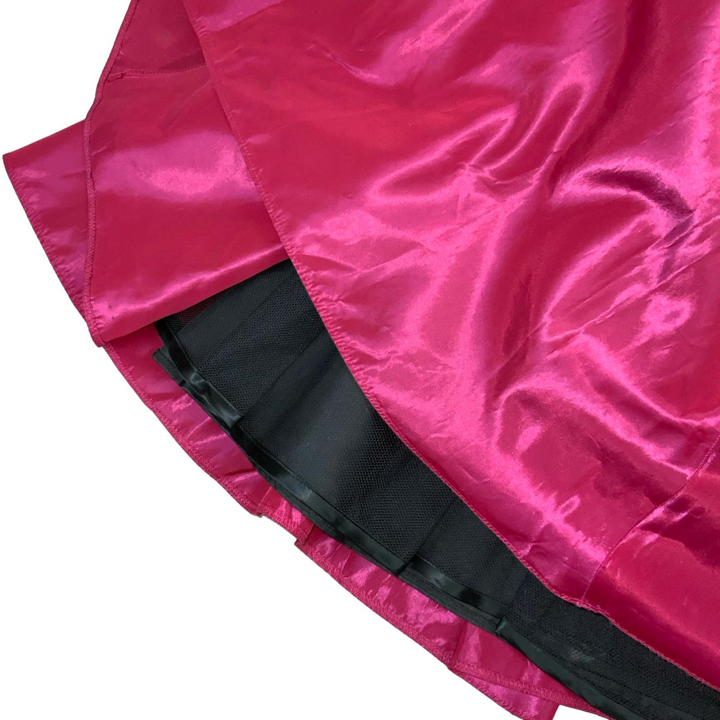 VTG 90s 'LAURA ASHLEY' BLACK PINK VELVET TEFFETA TUTU MINI STRAPLESS DRESS XS