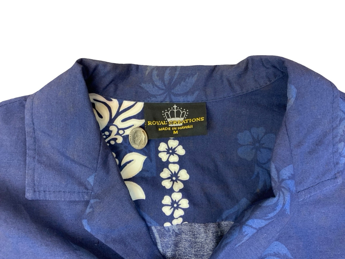 VTG ROYAL CREATIONS HAWAIIAN MADE ALOHA SHIRT COTTON TIKI ROCKABILLY MEDIUM