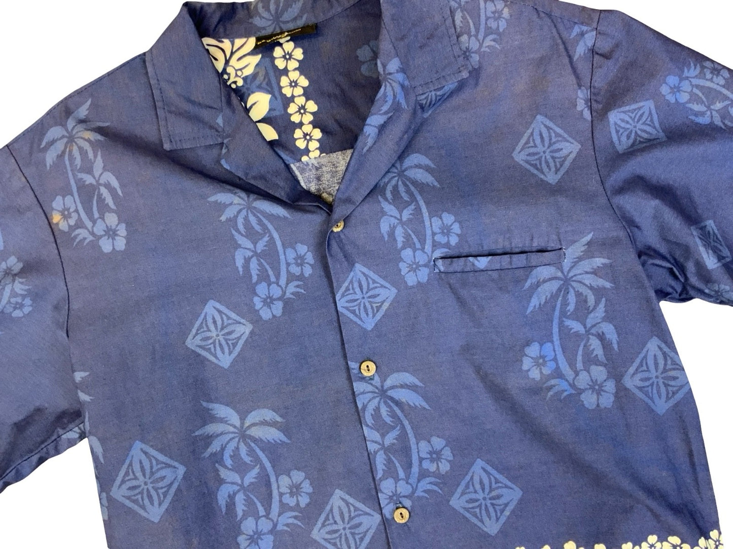 VTG ROYAL CREATIONS HAWAIIAN MADE ALOHA SHIRT COTTON TIKI ROCKABILLY MEDIUM