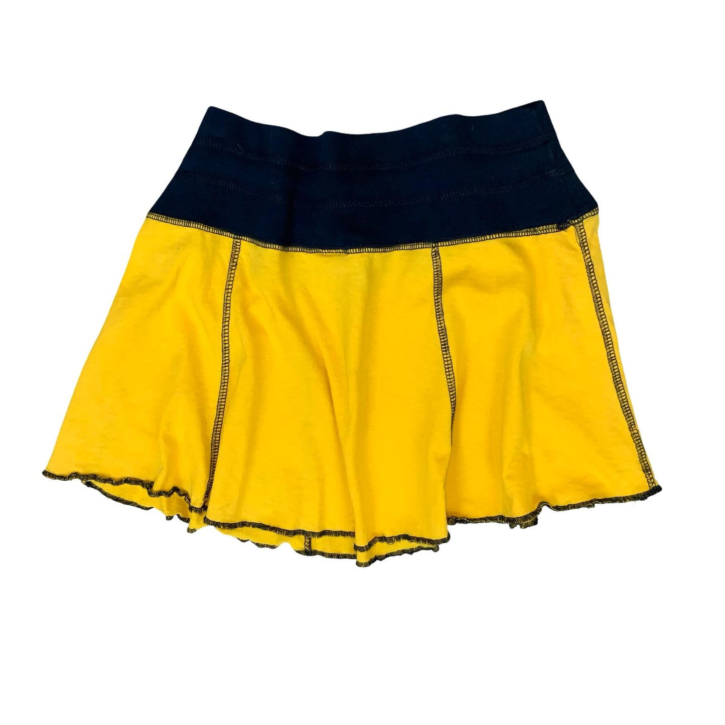 VTG 90s y2k 'CORONA EXTRA' HIGH-WAIST MINI YELLOW BLUE BEACH COTTON SKIRT S 8