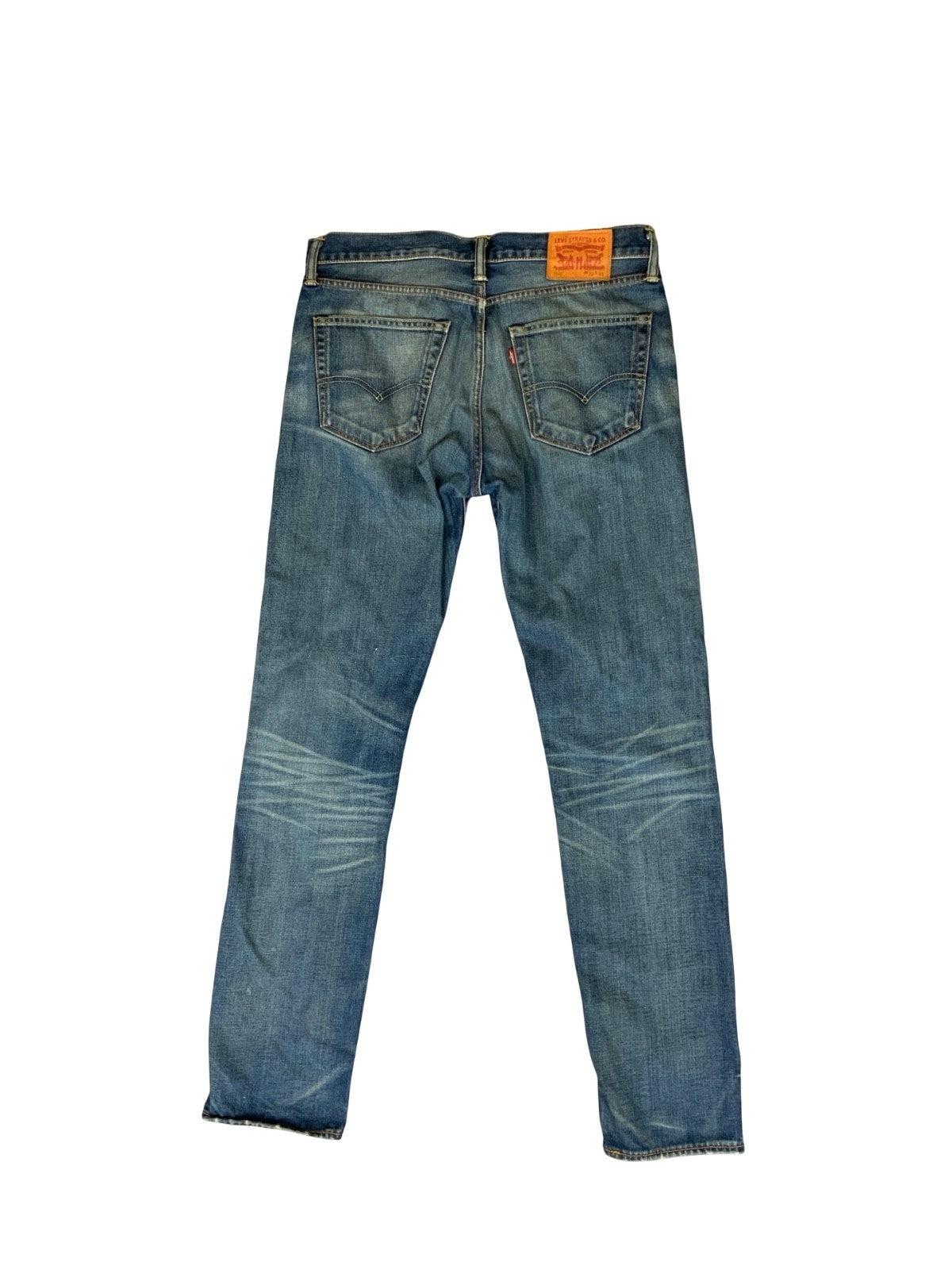 LEVIS 508 REDLINE SELVEDGE MENS RED TAB RAW DENIM JEANS ROCKABILLY 34” W 31” L