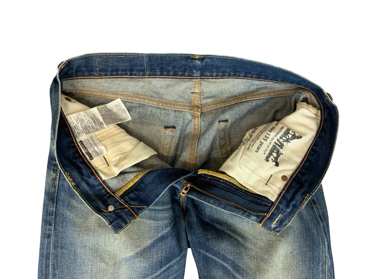 LEVIS 508 REDLINE SELVEDGE MENS RED TAB RAW DENIM JEANS ROCKABILLY 34” W 31” L