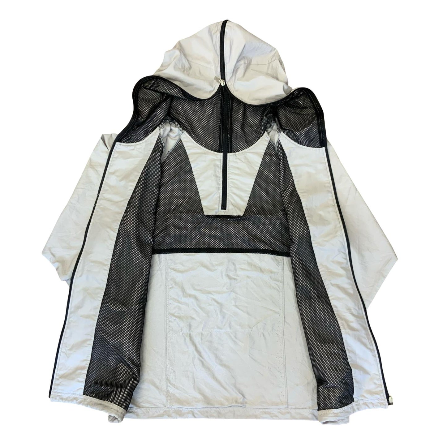 VTG 90s 'LE COQ SPORTIF' WHITE RARE REVERSIBLE SPORTSWEAR ANORAK WINDBREAKER 2XL