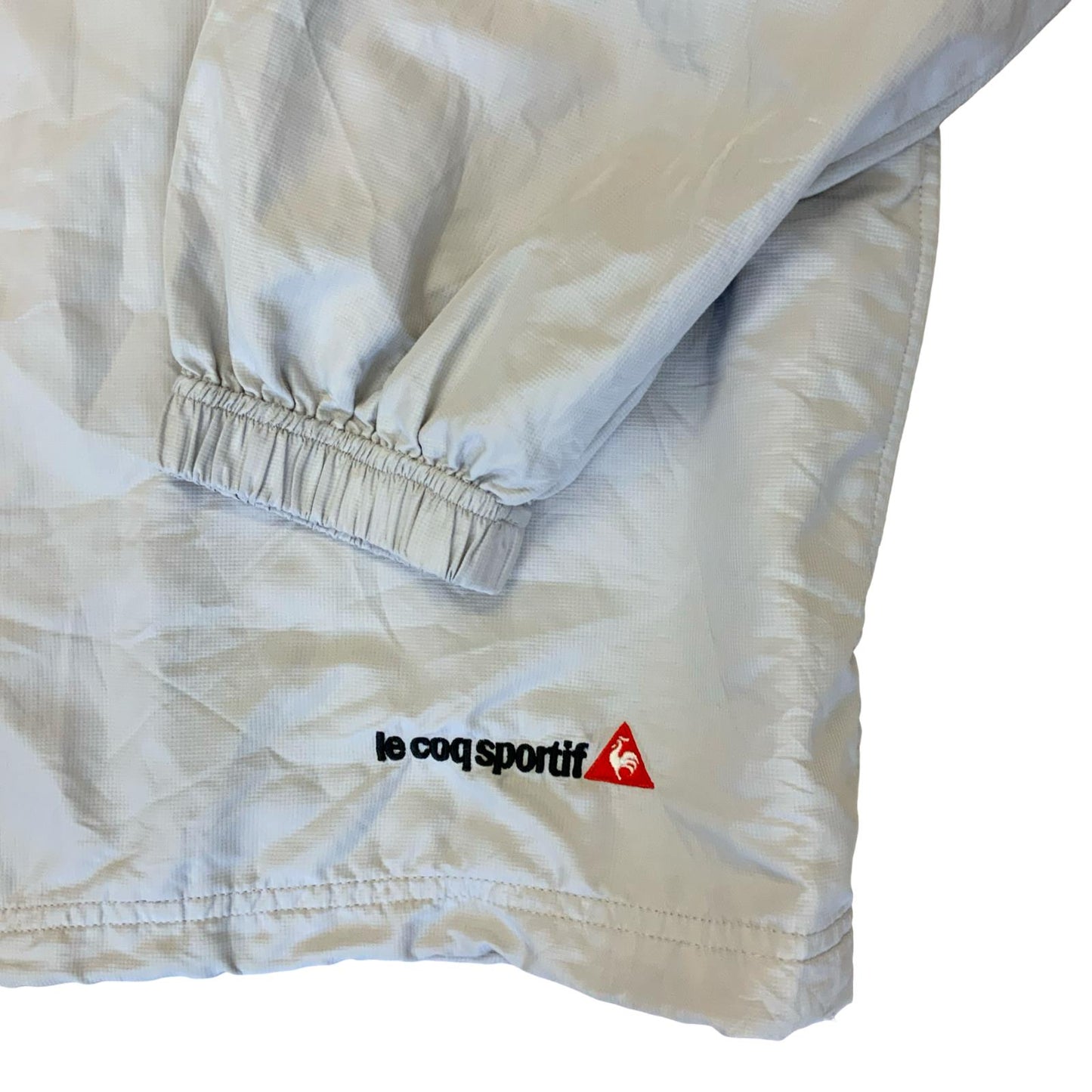 VTG 90s 'LE COQ SPORTIF' WHITE RARE REVERSIBLE SPORTSWEAR ANORAK WINDBREAKER 2XL