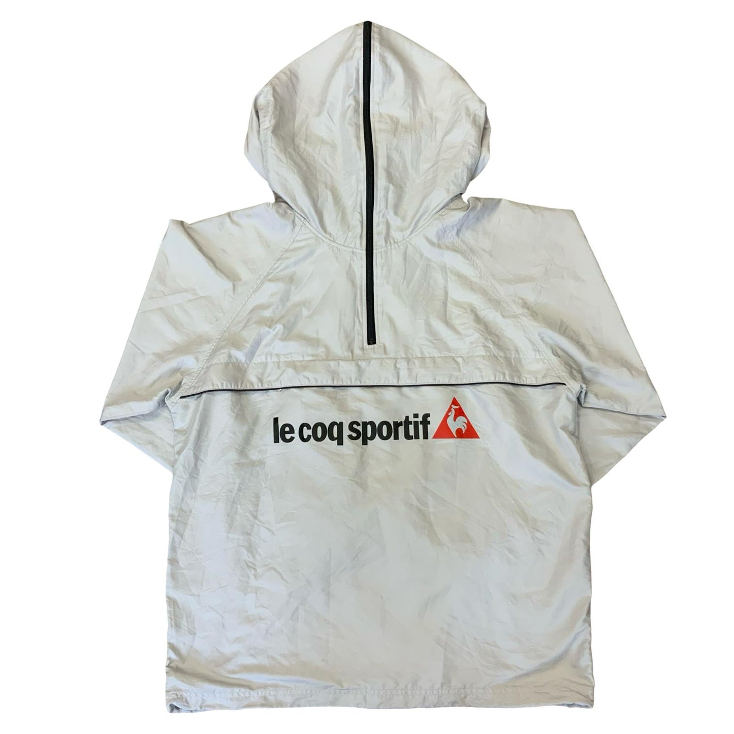VTG 90s 'LE COQ SPORTIF' WHITE RARE REVERSIBLE SPORTSWEAR ANORAK WINDBREAKER 2XL