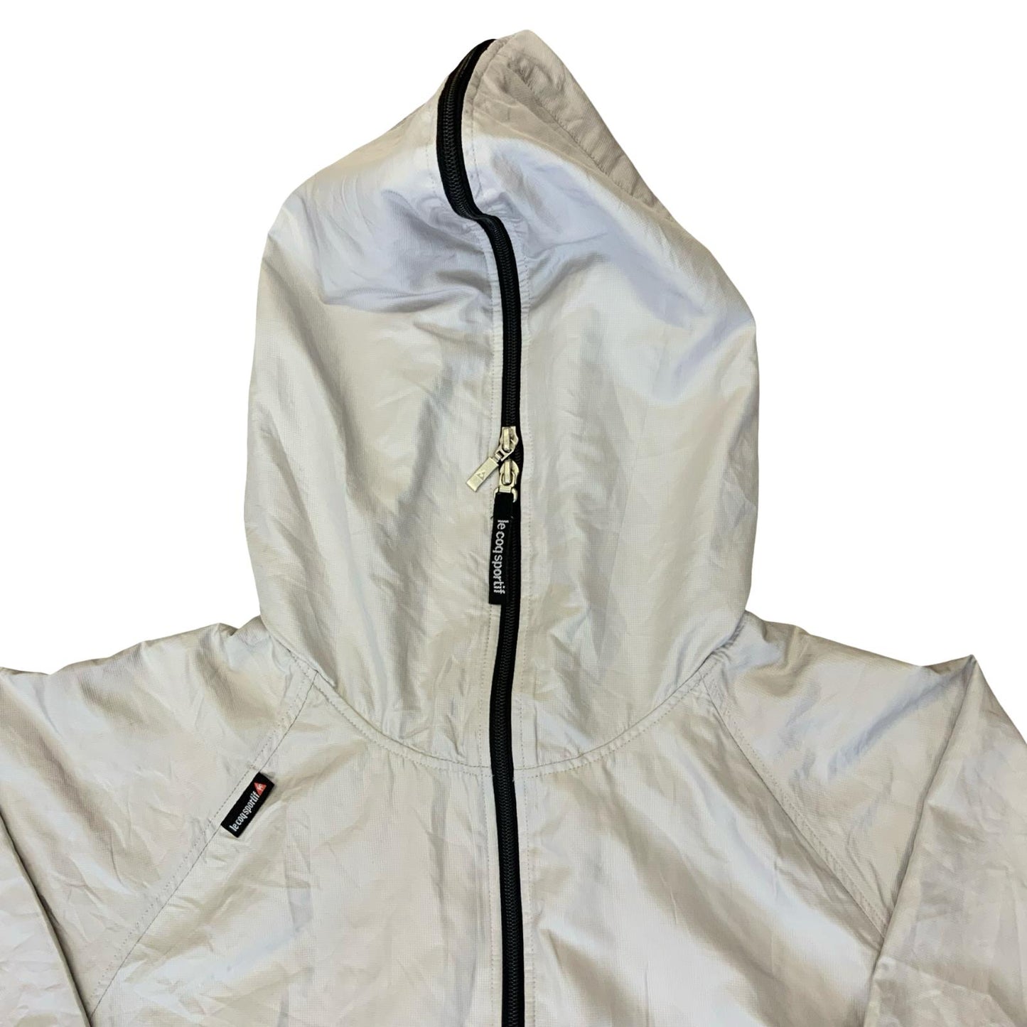 VTG 90s 'LE COQ SPORTIF' WHITE RARE REVERSIBLE SPORTSWEAR ANORAK WINDBREAKER 2XL