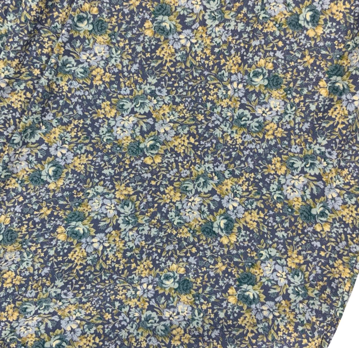 VTG 90s 00s 'LAURA ASHLEY' BLUE GREEN FLORAL WIDE LEG LIGHTWEIGHT TROUSERS XS 6