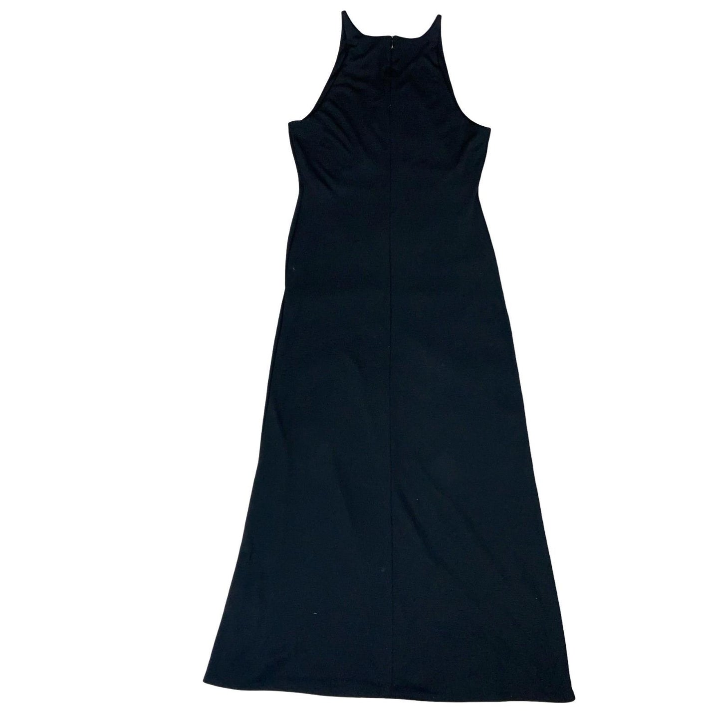 'LAUREN RALPH LAUREN' BLACK SLEEVELESS DIAMANTÉ EMBELLISHED MAXI DRESS UK 8/10