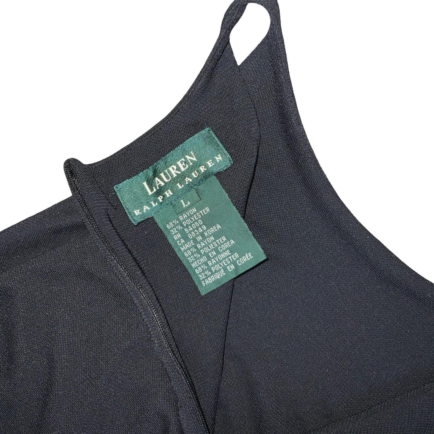 'LAUREN RALPH LAUREN' BLACK SLEEVELESS DIAMANTÉ EMBELLISHED MAXI DRESS UK 8/10