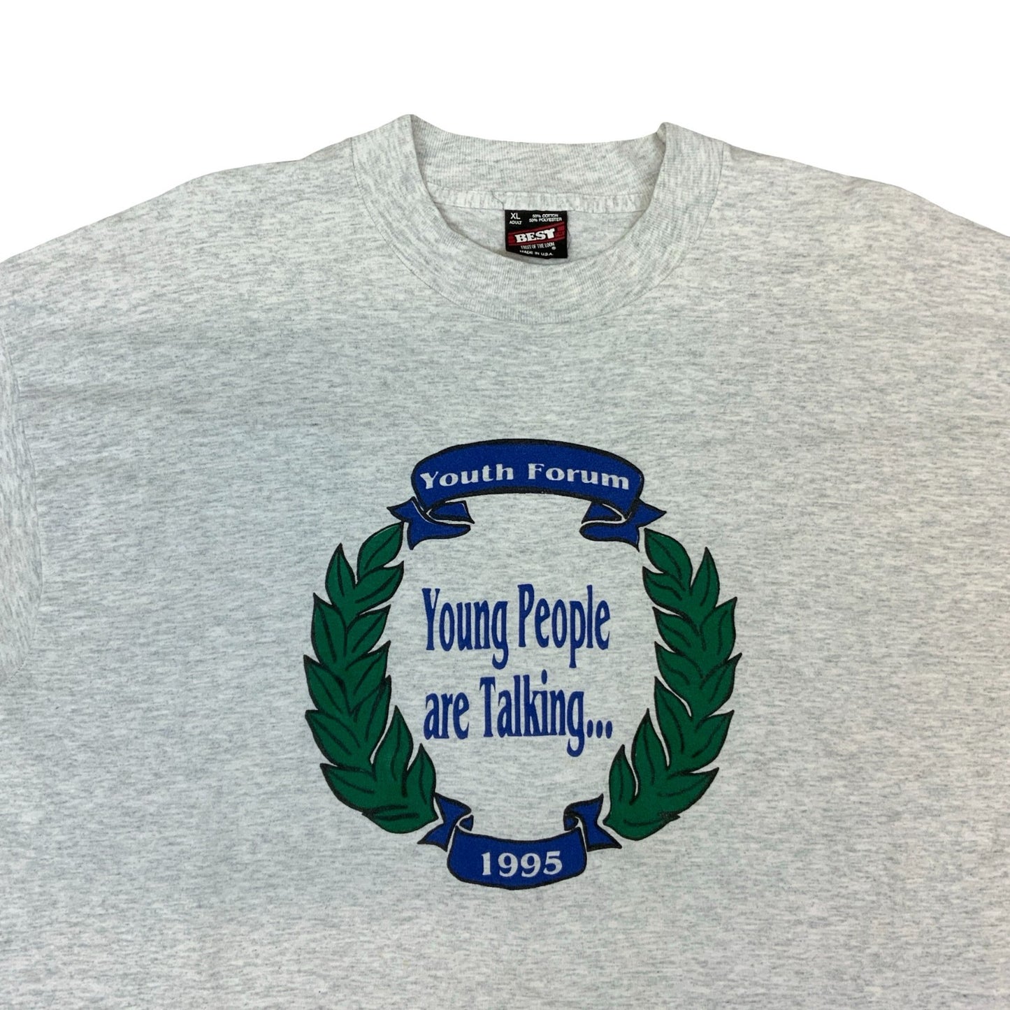 VTG 1995 SCREEN STARS YOUTH FORUM SINGLE STITCH DOUBLE SIDED GRAPHIC TEE XL