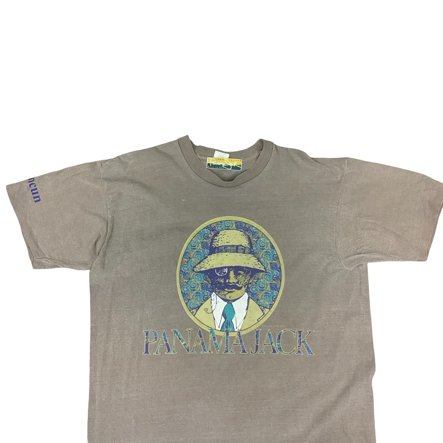 VTG 1993 PANAMA JACK CANCUN GREY SINGLE STITCH GRAPHIC T SHIRT EXTRA LARGE