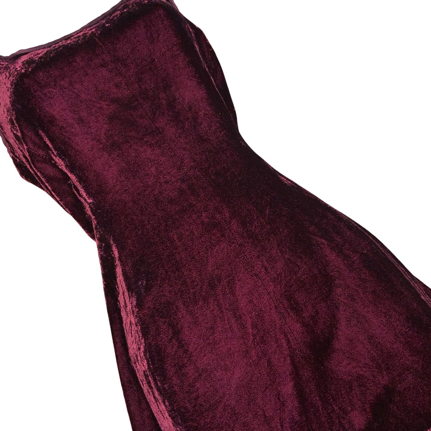 VTG 'LAURA ASHLEY' BURGUNDY RED SELVED SLEEVELESS VELVET MINI PARTY DRESS S 10