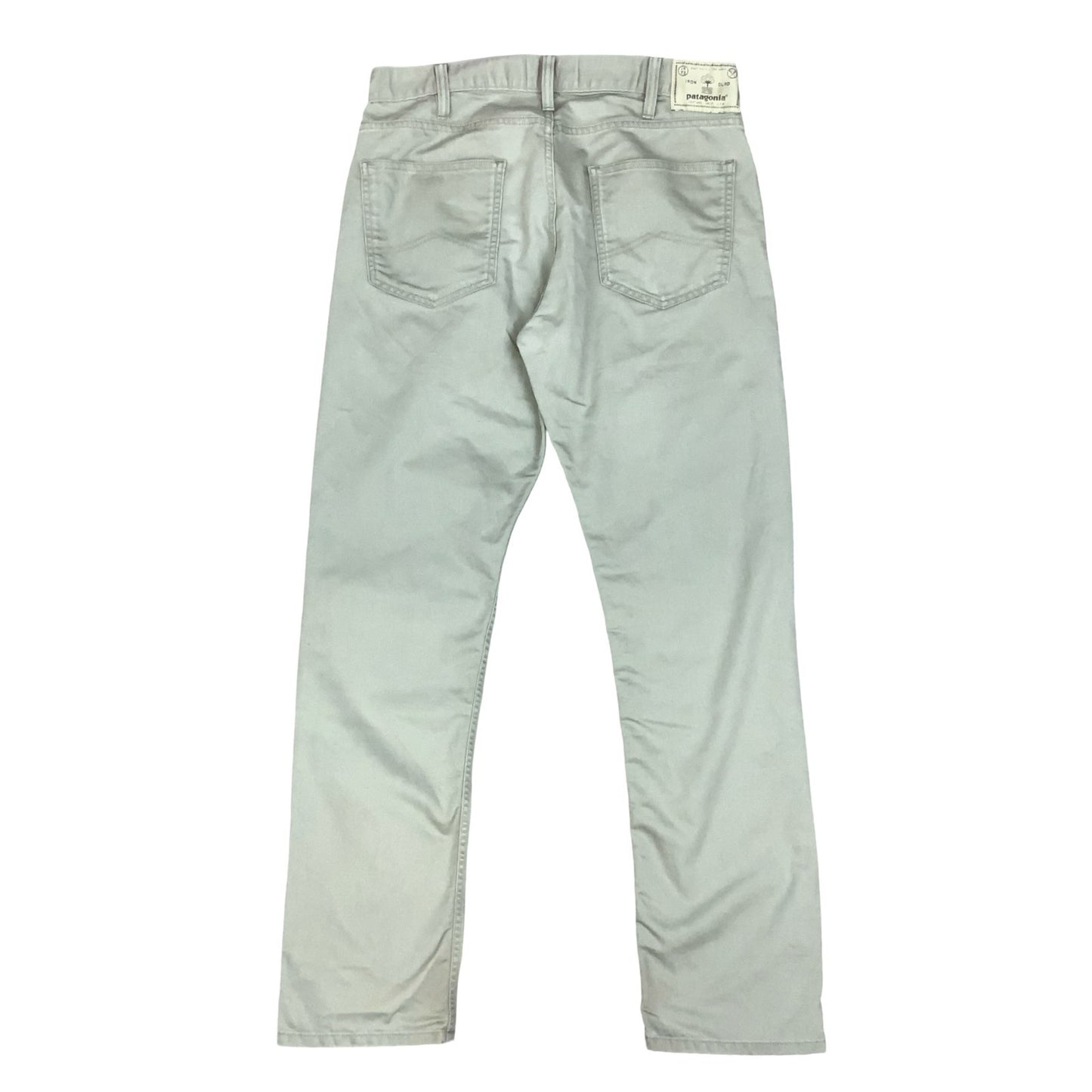 VTG 'PATAGONIA' LIGHT GREY MID-RISE STRAIGHT WORK-WEAR RECYCLED CHINOS W31 L30