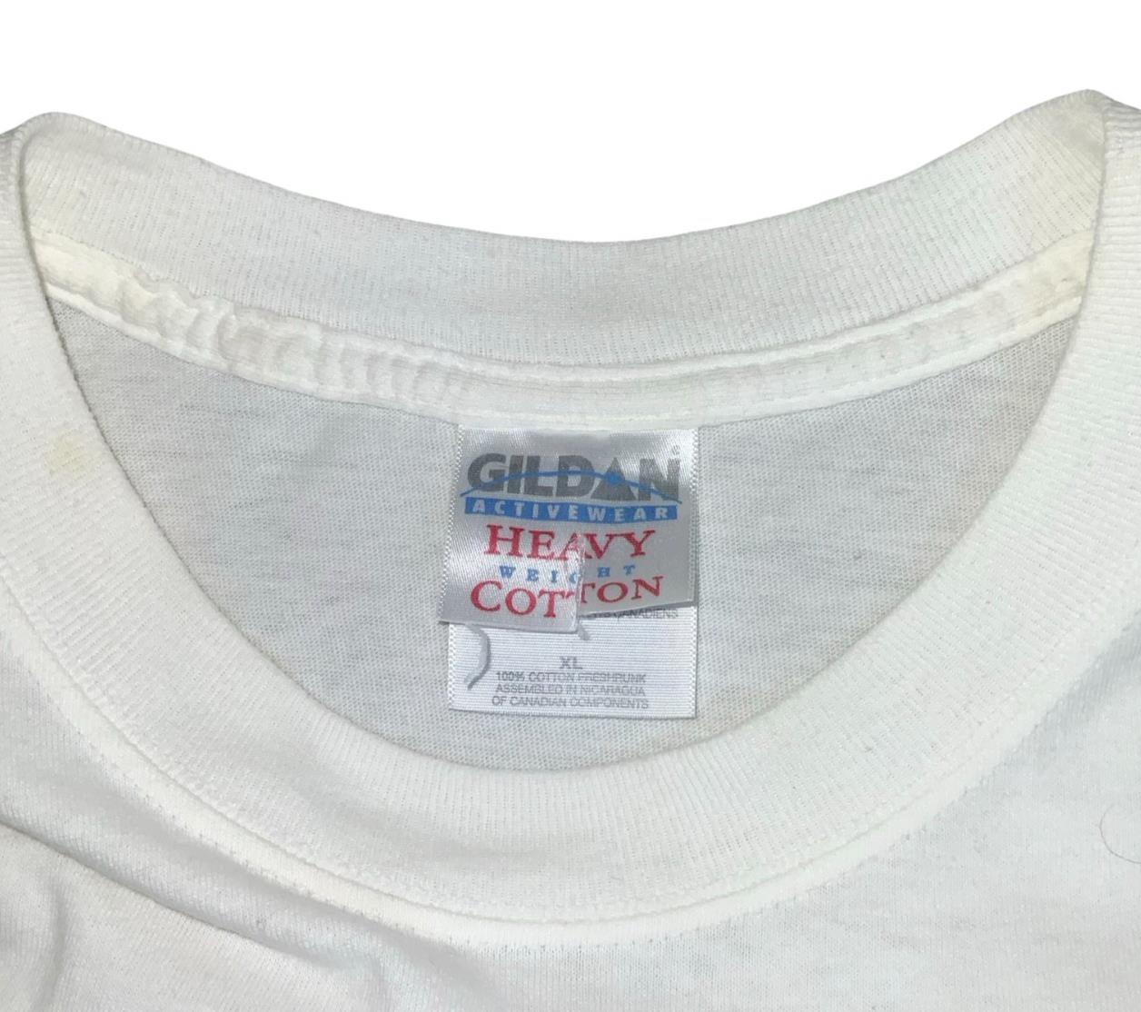 00s 'GILDAN' WHITE SUPERBOWL XXXV BALTIMORE RAVENS NFL CHAMPIONS T-SHIRT XL 2XL