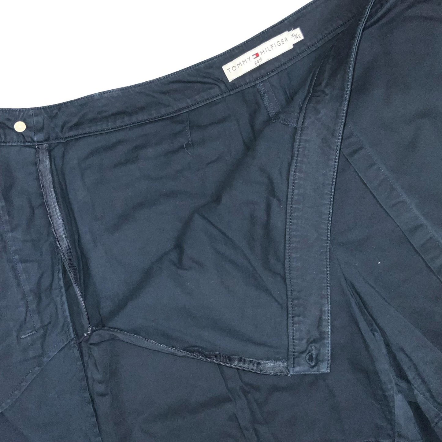 VTG 90s 'TOMMY HILFIGER' GOLF NAVY BLUE PREPPY WRAP-STYLE MINI SKORT